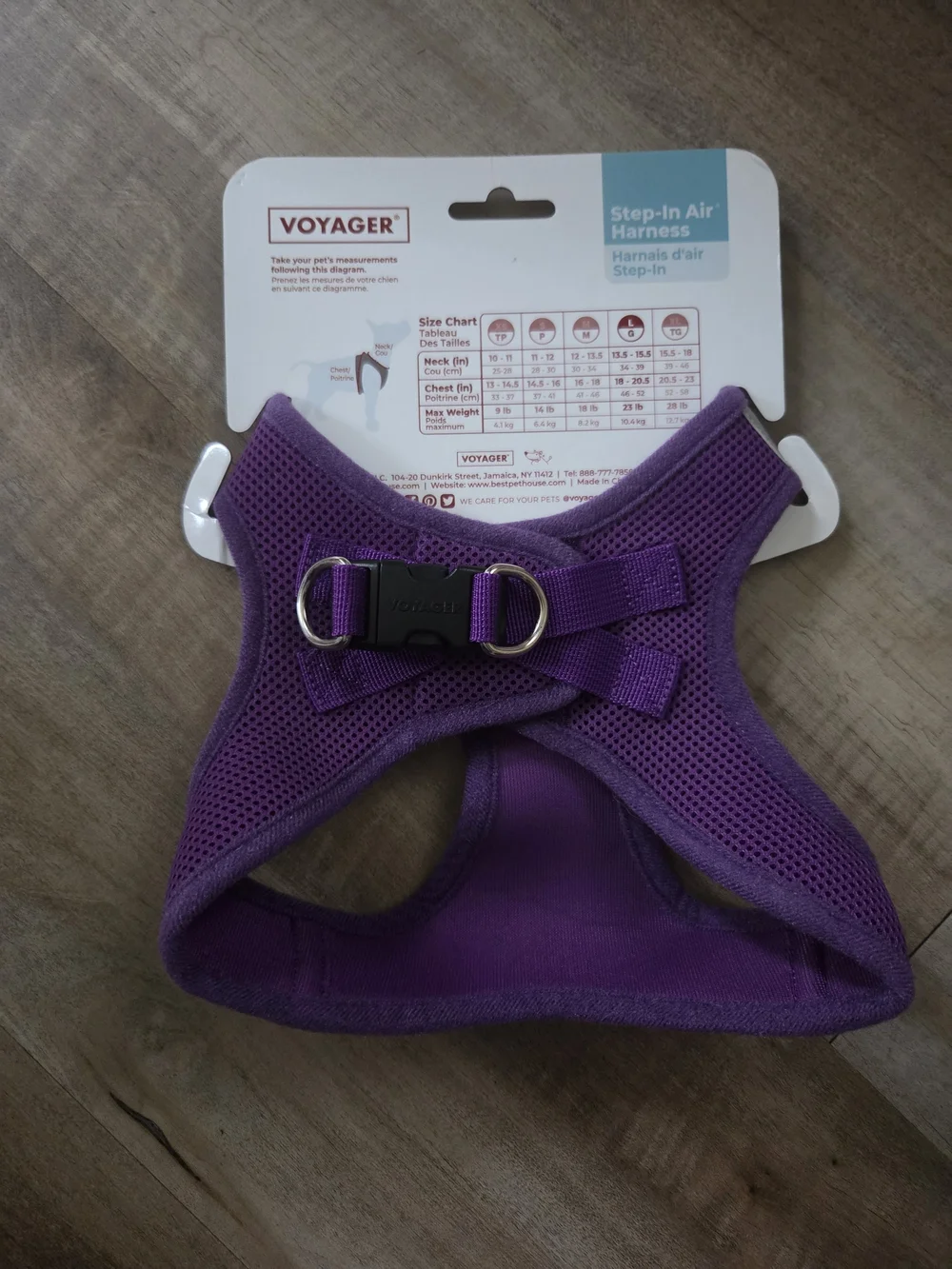 Voyager Purple Step-In Mesh Dog Harness